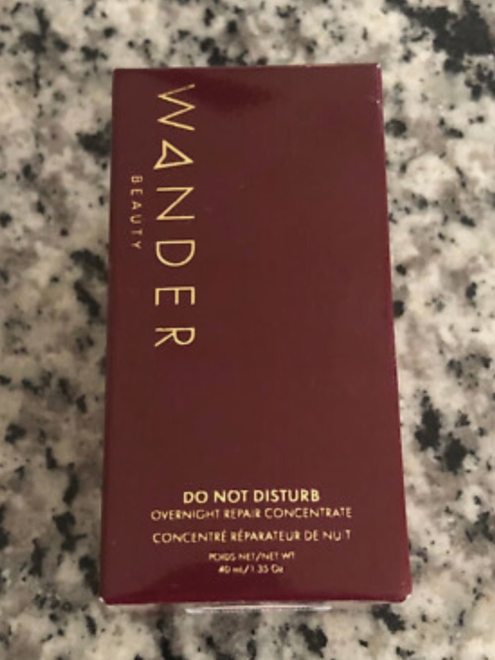 Wander Beauty Do Not Disturb Overnight Repair Concentrate - Burgundy Box